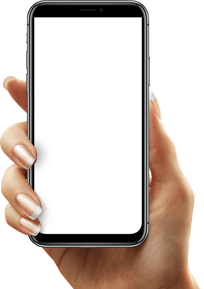 iPhone в руке девушки